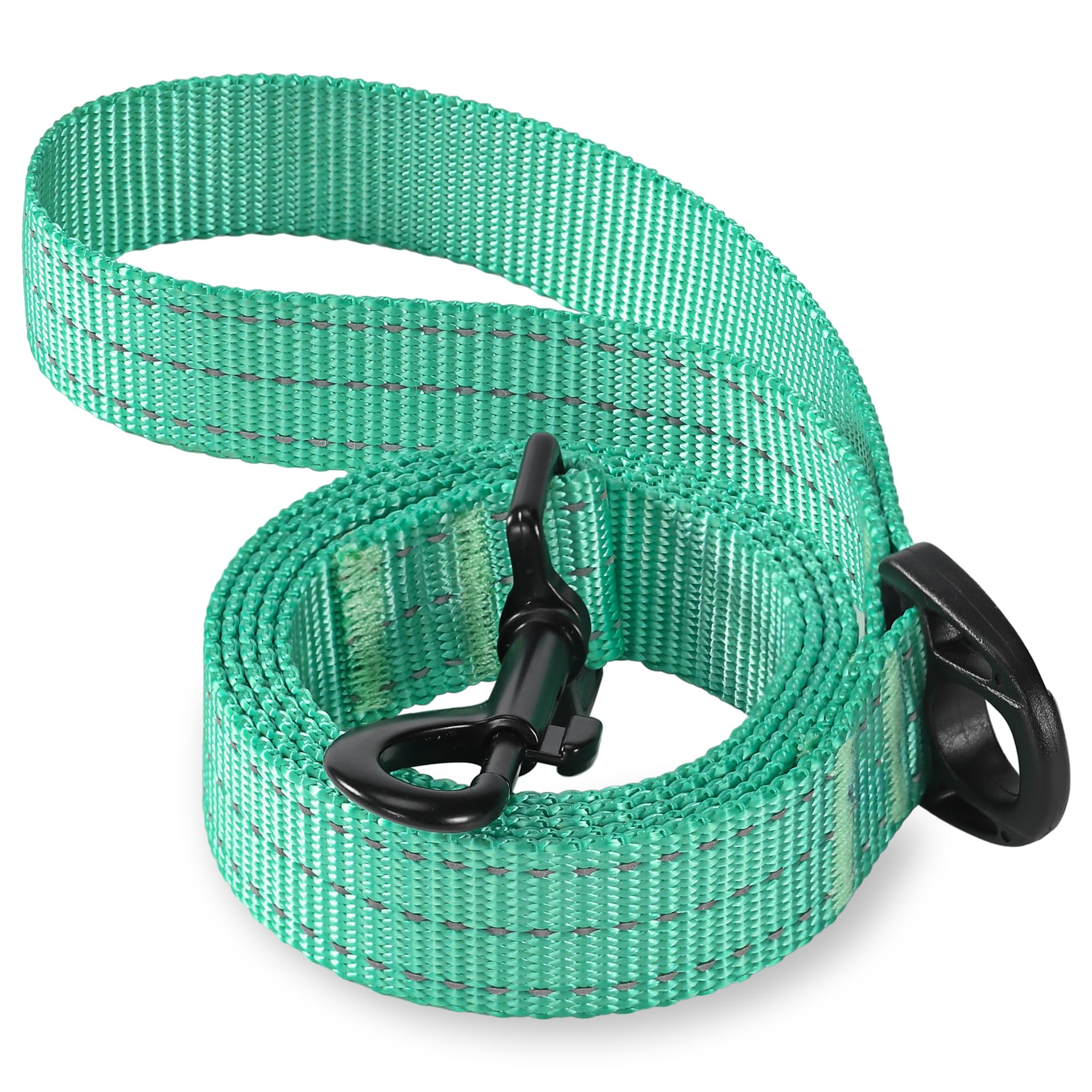 Mile High Life heavy-duty chevron weave dog leash with leather connection — view 74
