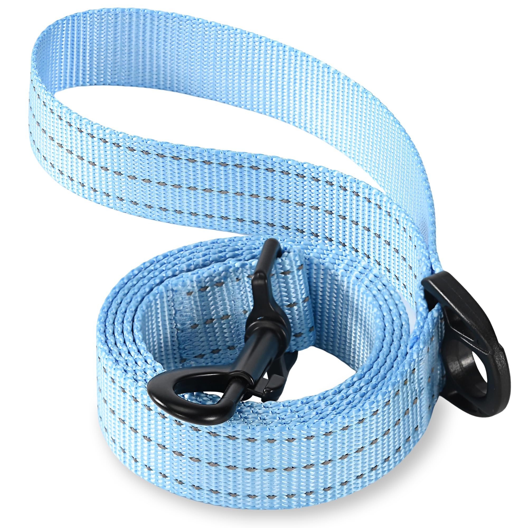 Mile High Life heavy-duty chevron weave dog leash with leather connection — view 30