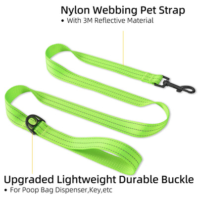Mile High Life heavy-duty chevron weave dog leash with leather connection — view 3