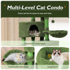 Mile High Life | Multi-Level Cat Tree Condo 58" for Large Cats | Hammock and Cactus Scratching Posts Tree for Kittens | Tall Cat Climbing Stand with Cute Hanging Ball & Toys for Play Houses