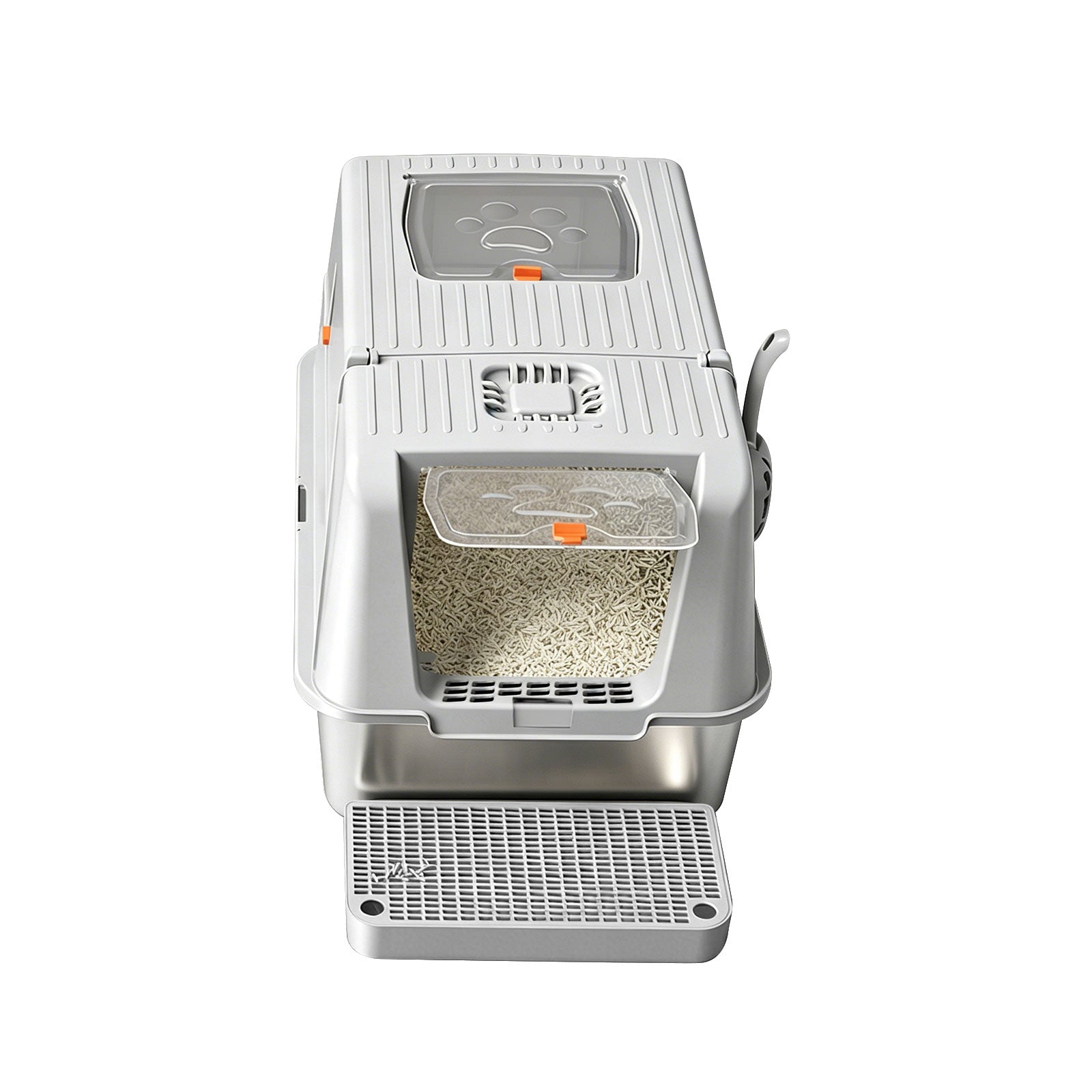 A15 Stainless Steel Cat Litter Box — Grey | Heavy-Duty Litter Pan – gallery 3