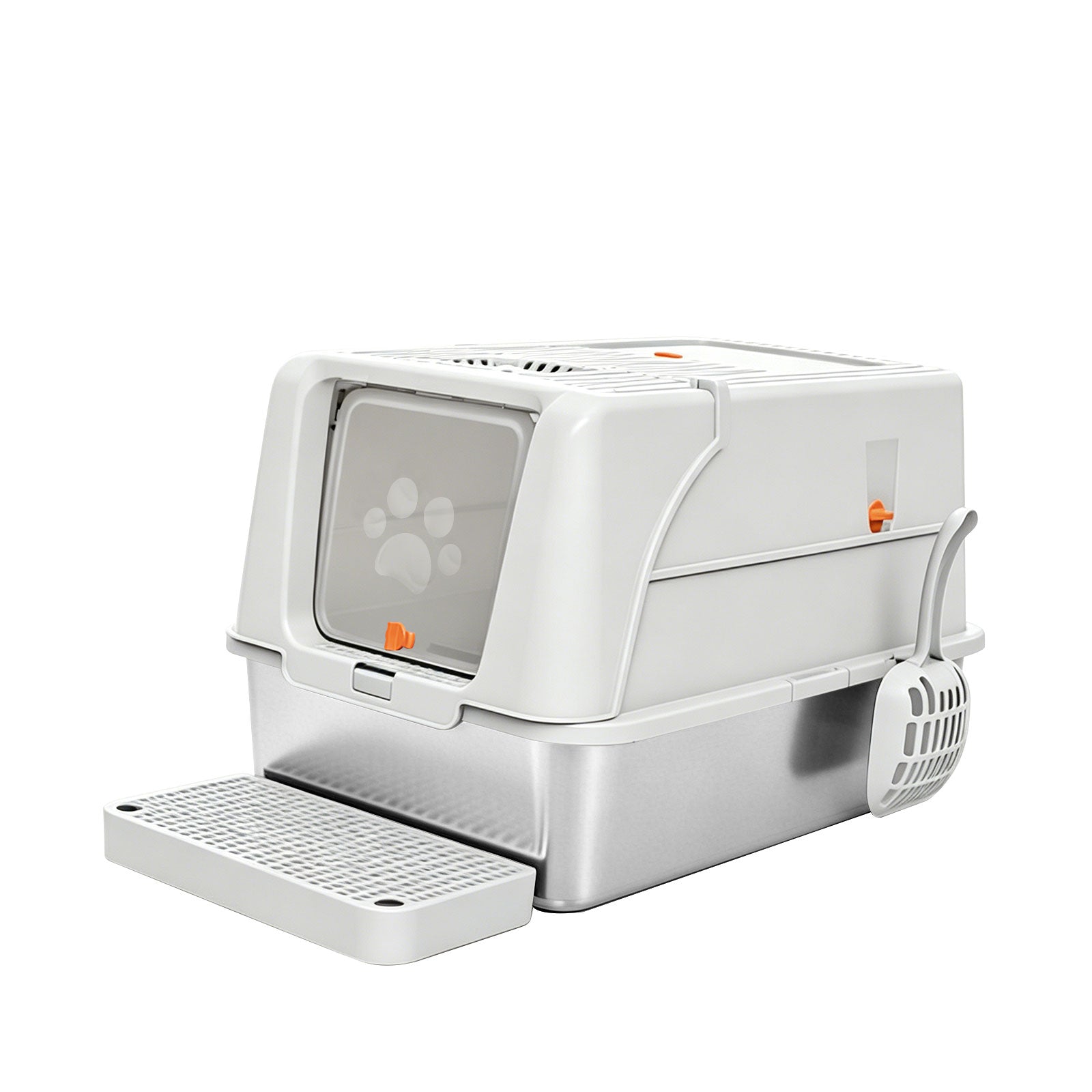A15 Stainless Steel Cat Litter Box — Grey | Heavy-Duty Litter Pan – gallery 5
