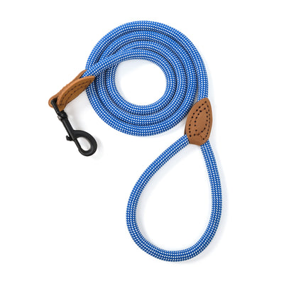 Mountain Climbing Dog Rope Leash with Metal Sturdy Clasp | Genuine Leather Tailored Connection with Strong Stitches