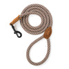 Mountain Climbing Dog Rope Leash with Metal Sturdy Clasp | Genuine Leather Tailored Connection with Strong Stitches