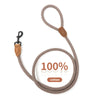 Mountain Climbing Dog Rope Leash with Metal Sturdy Clasp | Genuine Leather Tailored Connection with Strong Stitches