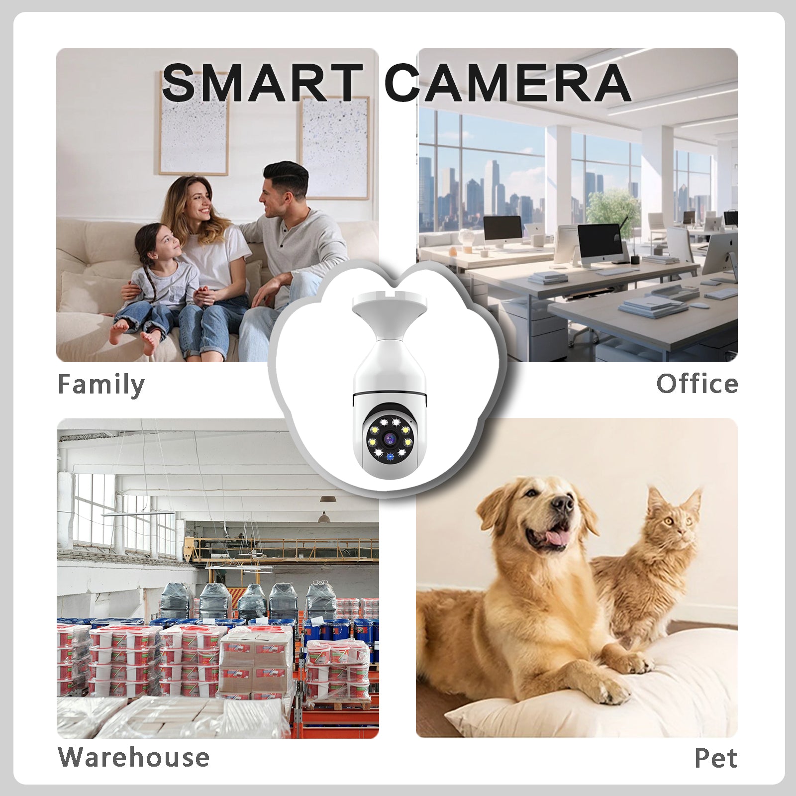 Bulb Camera for Pet & Home Monitoring | 360° Wi-Fi Light Bulb Cam – gallery 2