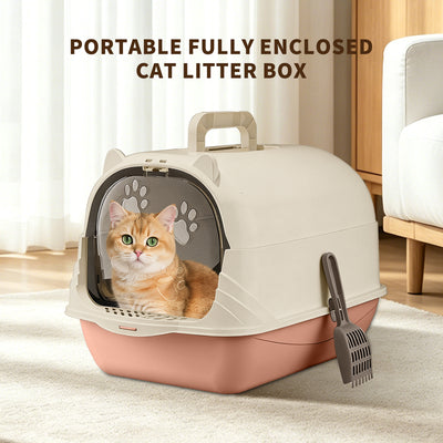 Handheld Carry Cat Litter Box — Pink | Portable Travel Litter Pan – gallery 5