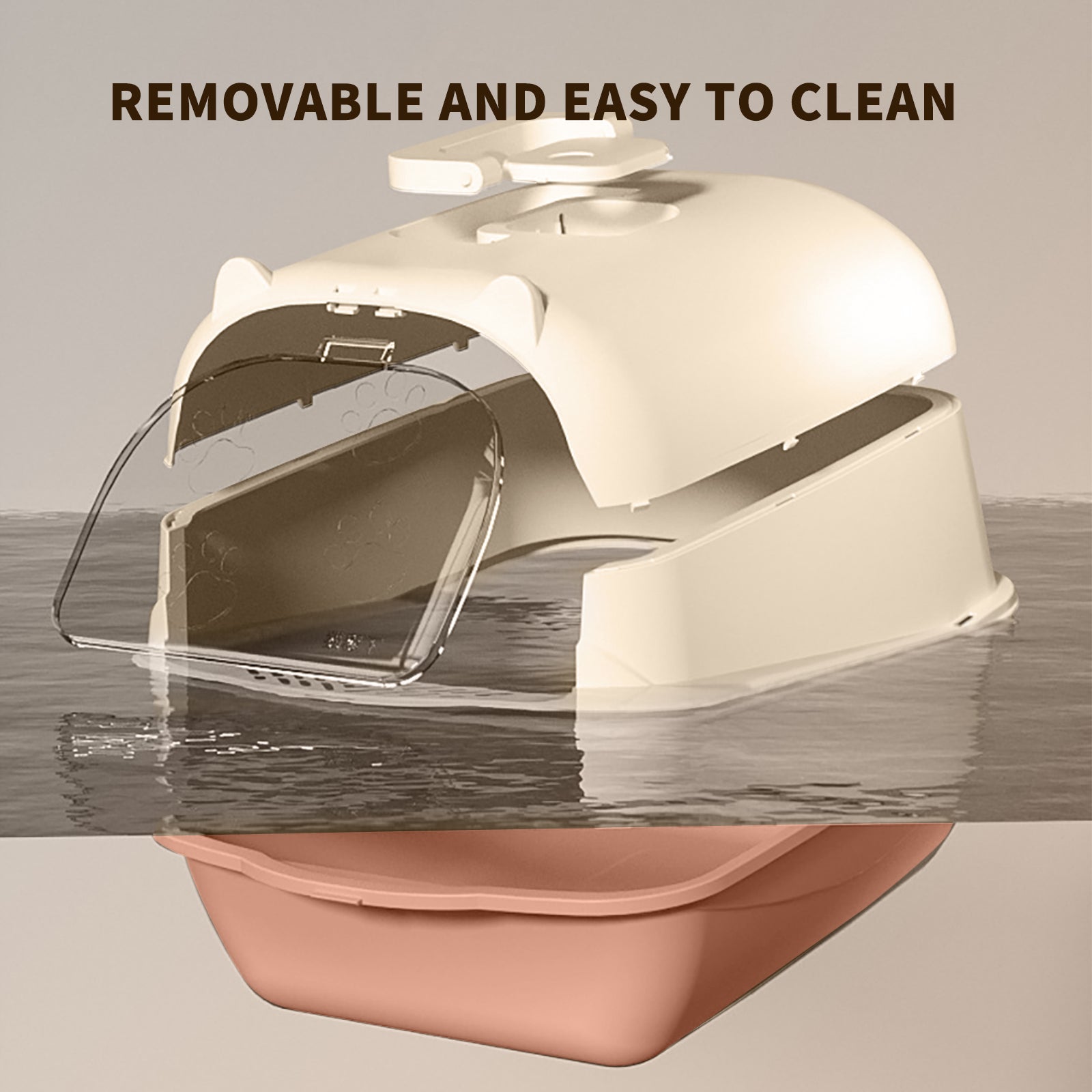 Handheld Carry Cat Litter Box — Pink | Portable Travel Litter Pan – gallery 7
