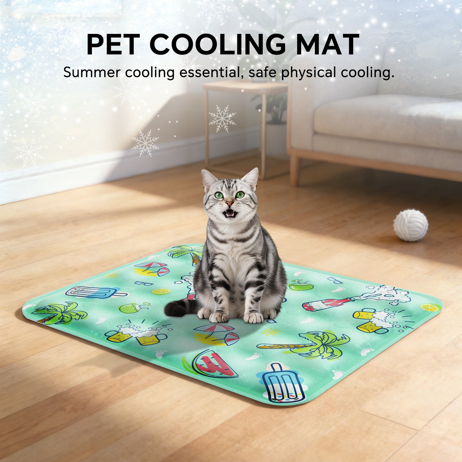 Pet Ice Cooling Mat — Green | Self-Cooling Gel Pad for Dogs & Cats – gallery 4