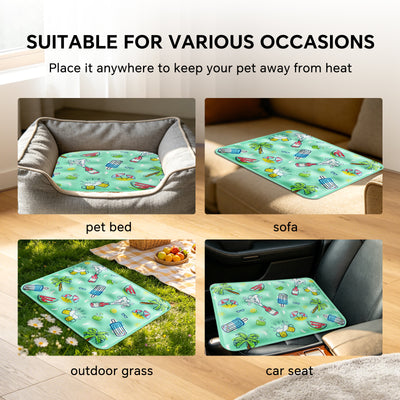 Pet Ice Cooling Mat — Green | Self-Cooling Gel Pad for Dogs & Cats – gallery 8