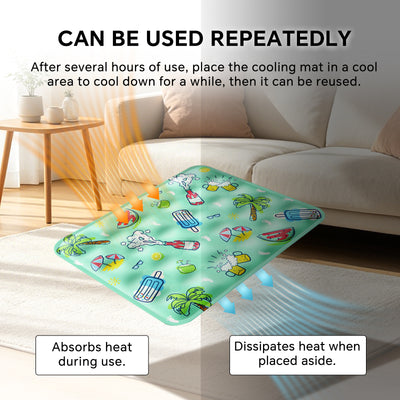 Pet Ice Cooling Mat — Green | Self-Cooling Gel Pad for Dogs & Cats – gallery 9