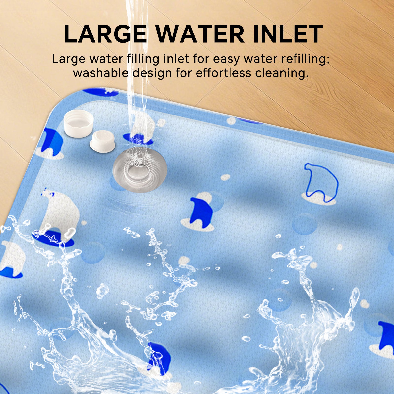 Pet Ice Cooling Mat — Blue | Self-Cooling Gel Pad for Dogs & Cats – gallery 5