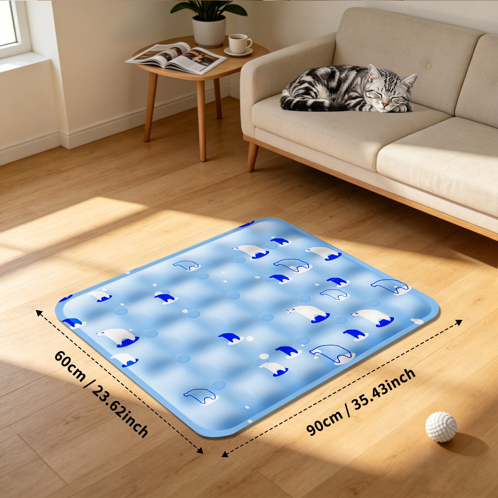 Pet Ice Cooling Mat — Blue | Self-Cooling Gel Pad for Dogs & Cats – blue