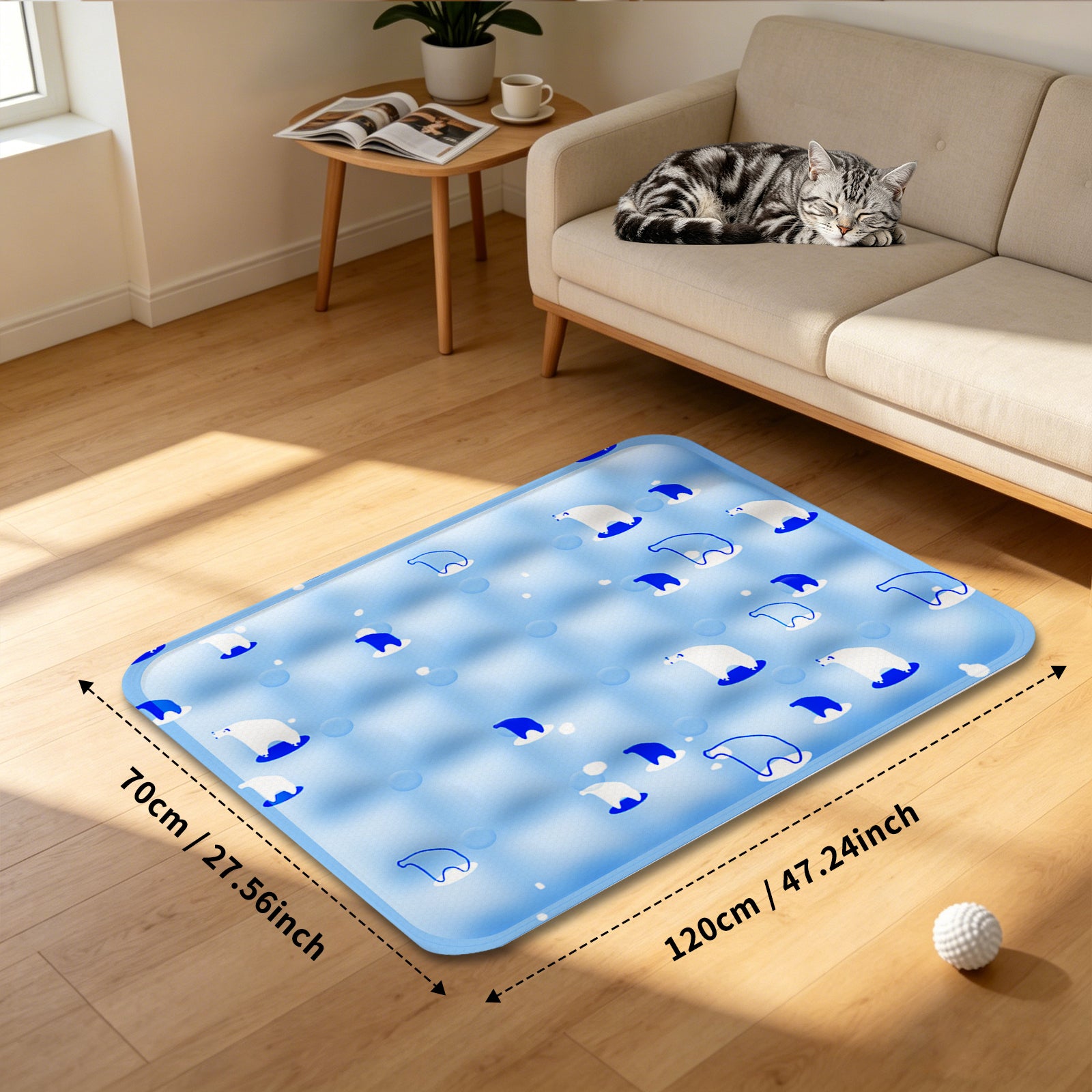 Pet Ice Cooling Mat — Blue | Self-Cooling Gel Pad for Dogs & Cats – blue