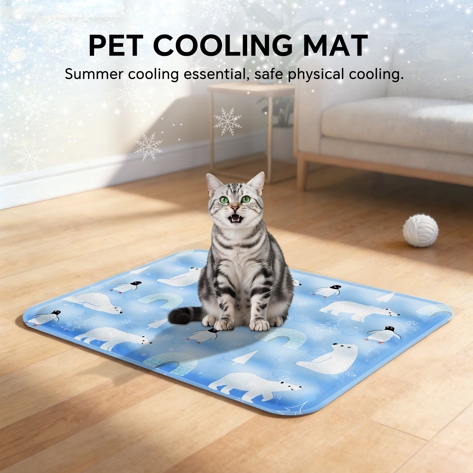 Pet Ice Cooling Mat — Blue/Grey | Multi-Color Cooling Gel Pad – gallery 6