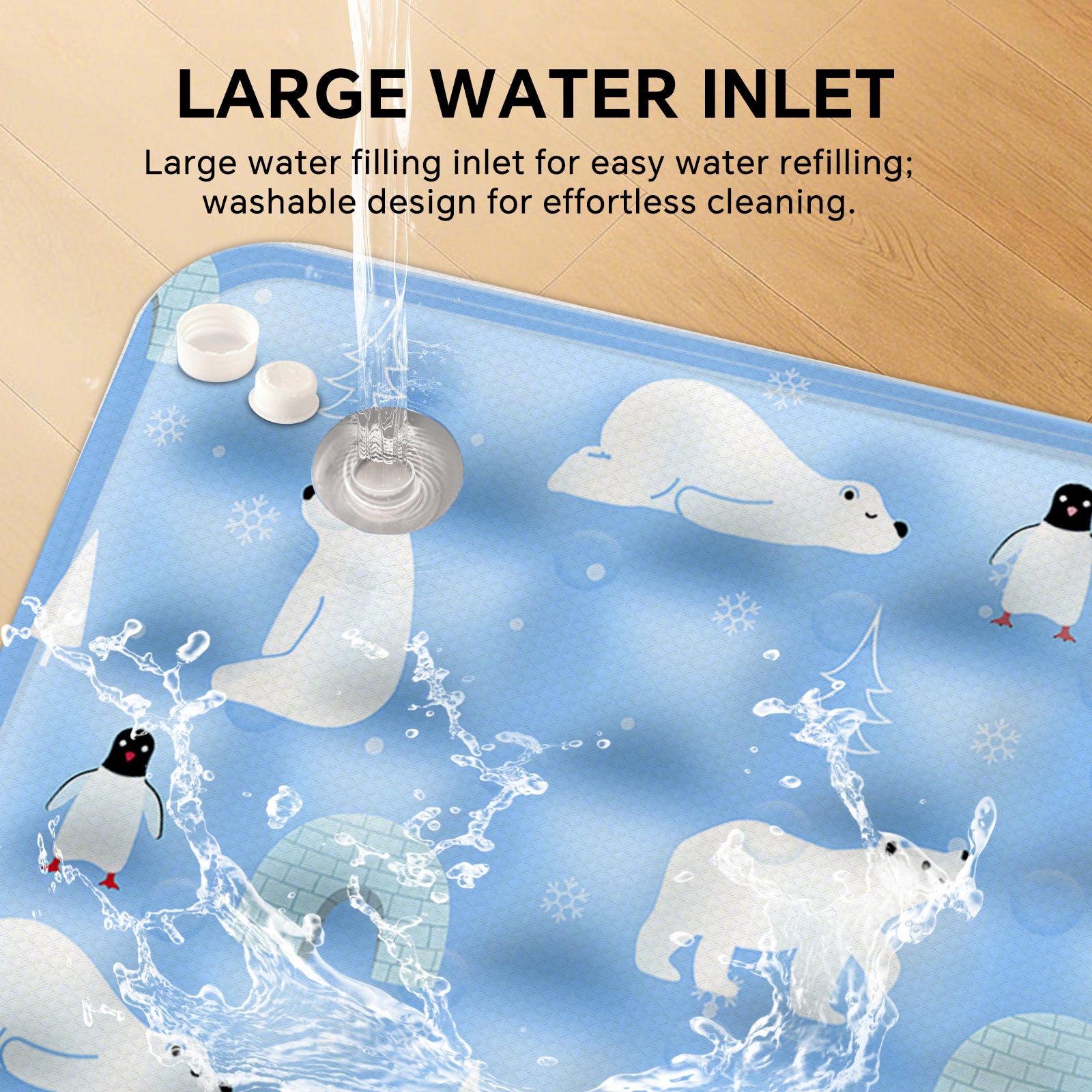 Pet Ice Cooling Mat — Blue/Grey | Multi-Color Cooling Gel Pad – gallery 8