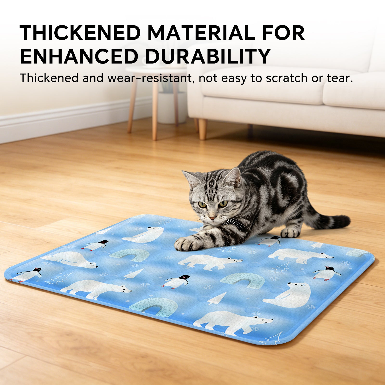 Pet Ice Cooling Mat — Blue/Grey | Multi-Color Cooling Gel Pad – gallery 9