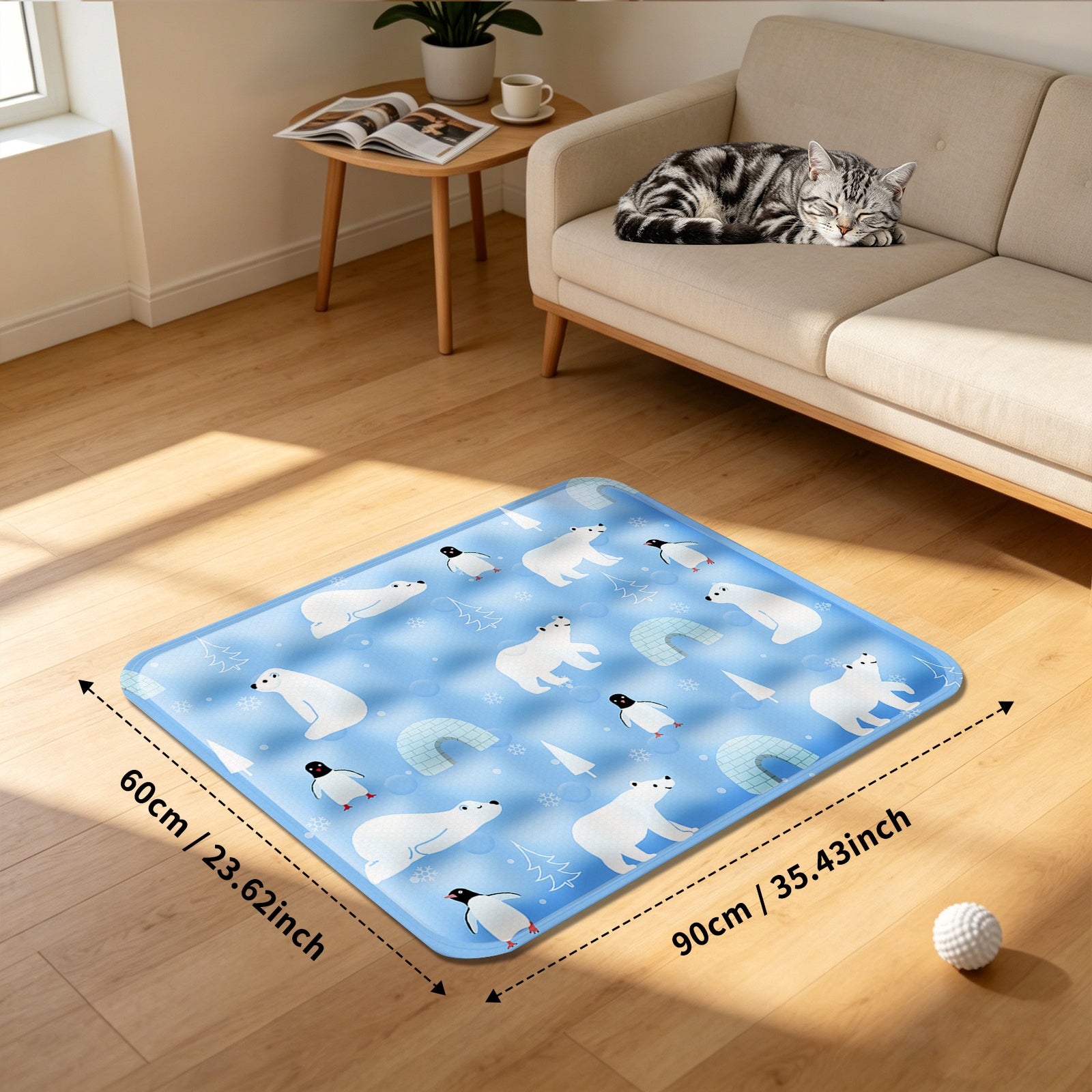 Pet Ice Cooling Mat — Blue/Grey | Multi-Color Cooling Gel Pad – gallery 5