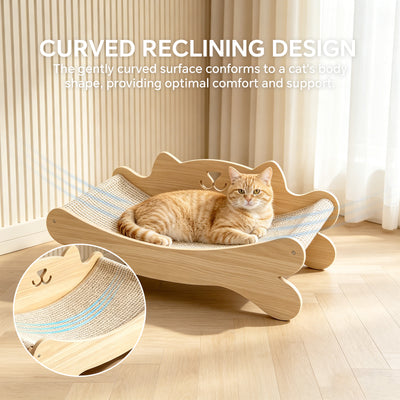 Cat-Shaped Wooden Cat Bed with Sisal Scratching Posts | 2-in-1 Cat House – gallery 7
