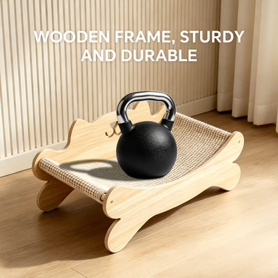 Cat-Shaped Wooden Cat Bed with Sisal Scratching Posts | 2-in-1 Cat House – gallery 10