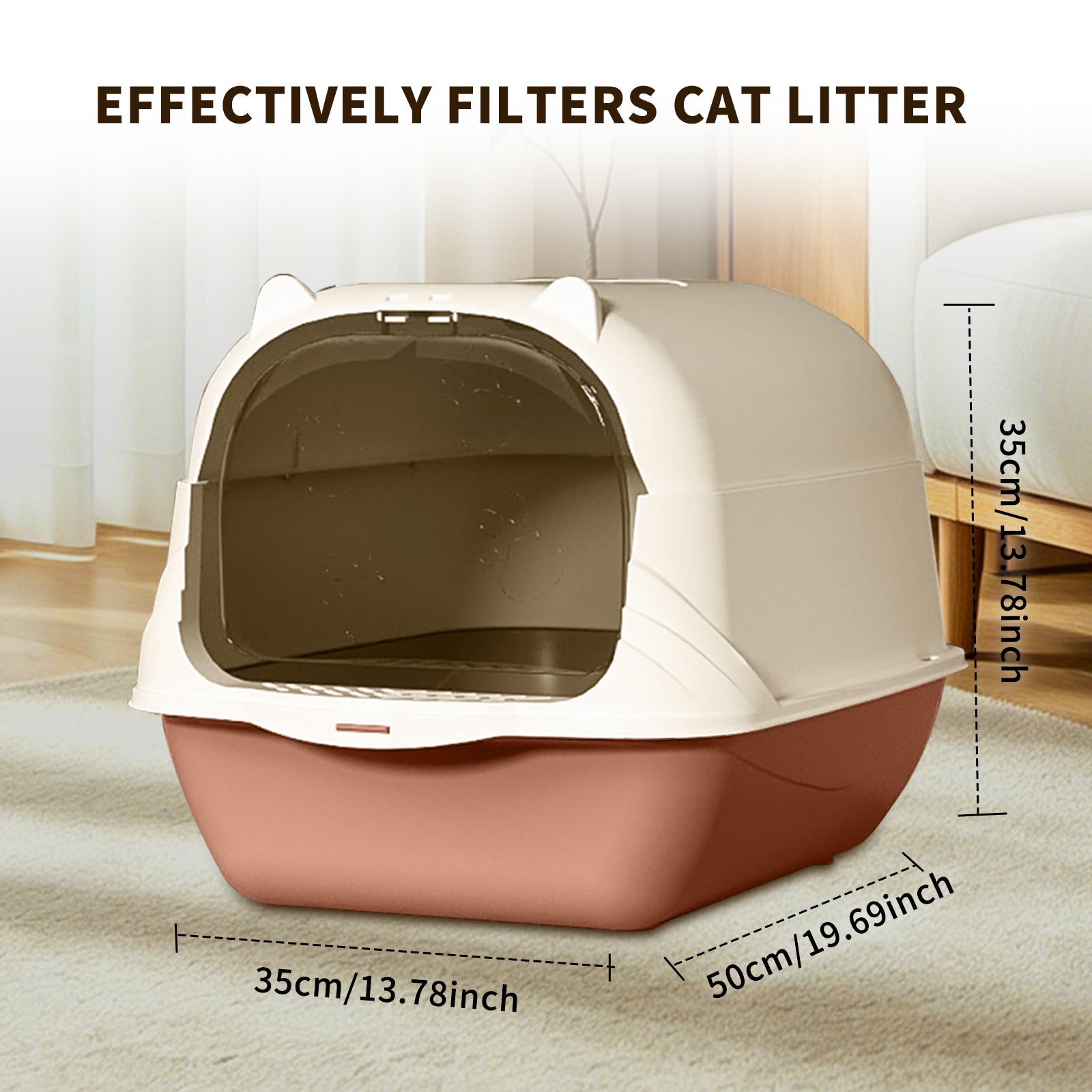 Handheld Carry Cat Litter Box — Pink | Portable Travel Litter Pan – gallery 11