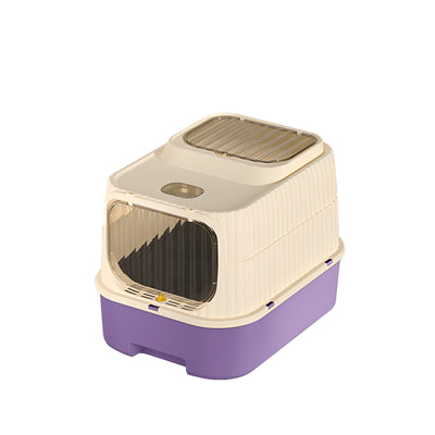 Cruiser Style Cat Litter Box | Sci-Fi Hooded Litter Pan, 5 Colors – black