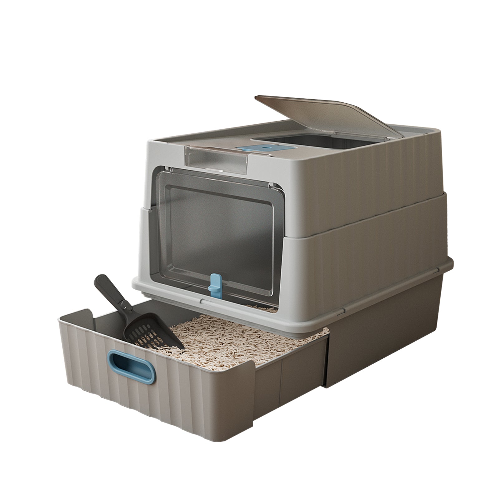 Drawer Type Cat Litter Box | Pull-Out Tray Litter Pan – gallery 10