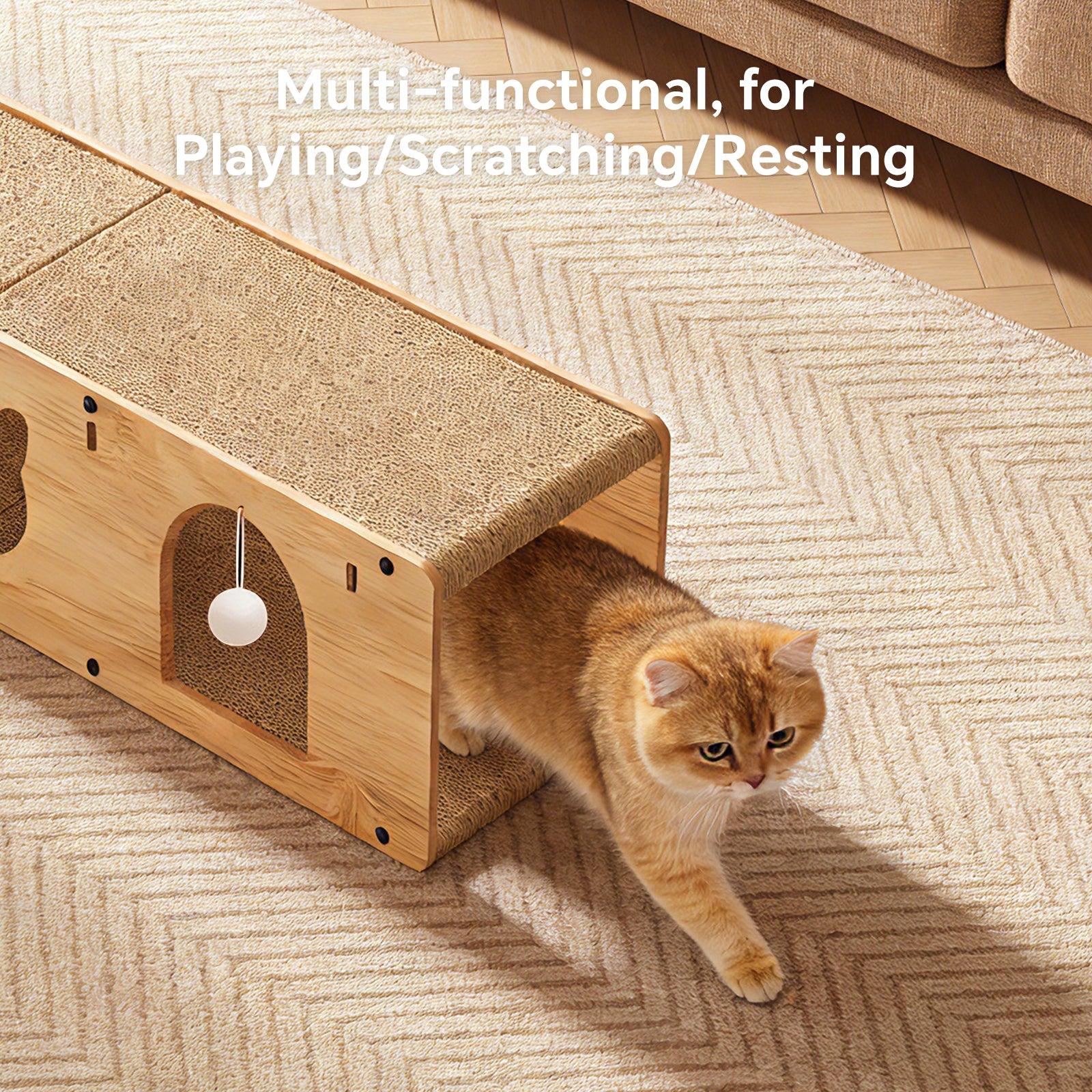 Cat Tunnel — Collapsible Multi-Color Crinkle Tunnel with Peek Holes – gallery 5