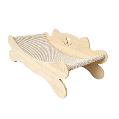 Cat-Shaped Wooden Cat Bed with Sisal Scratching Posts | 2-in-1 Cat House – gallery 5