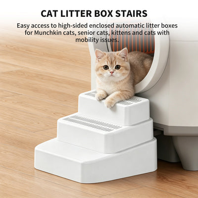 Cat Climbing Ladder | Wall-Mounted Wooden Cat Steps, Black or White – gallery 7