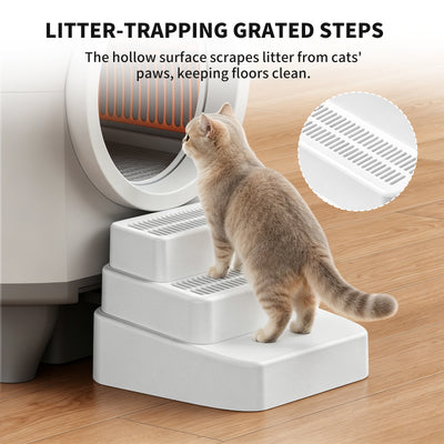 Cat Climbing Ladder | Wall-Mounted Wooden Cat Steps, Black or White – gallery 8