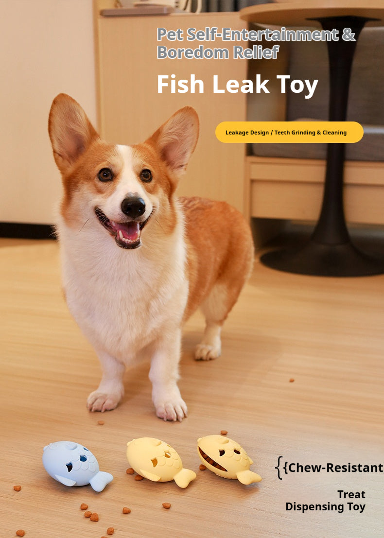 Mile High Life fish-shaped silicone slow feeder bowl for dogs and cats — view 2