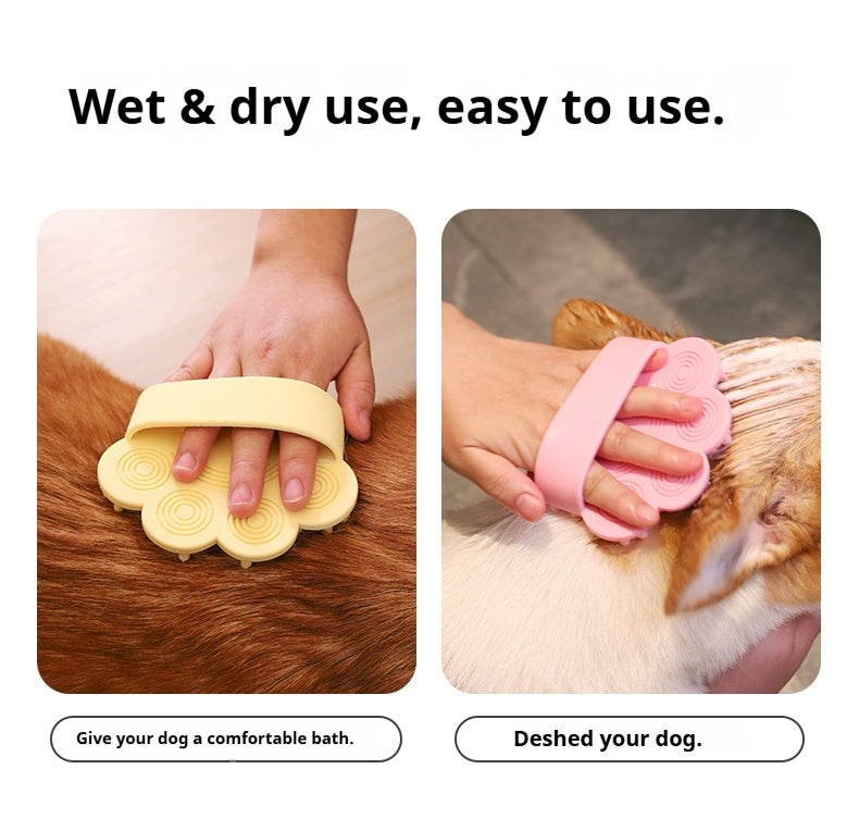 Mile High Life silicone pet bath and massage brush for dogs and cats — view 16