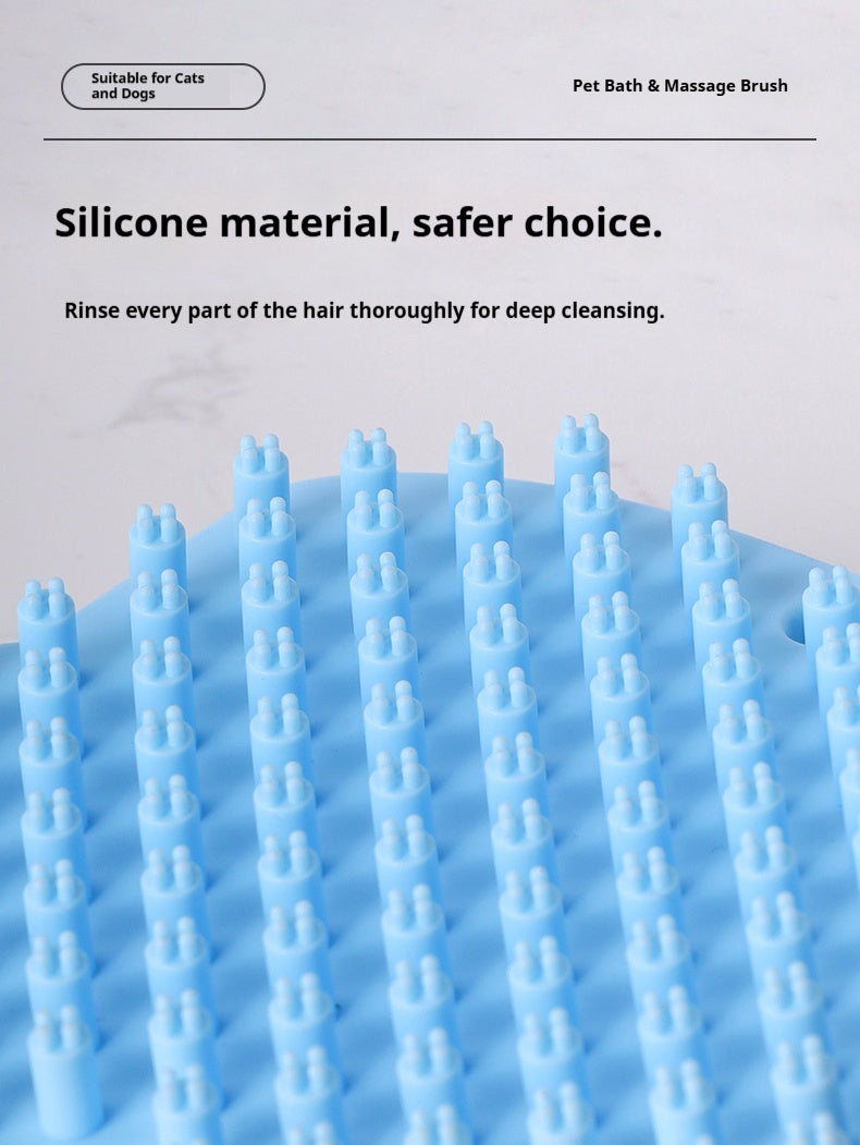 Mile High Life silicone pet bath and massage brush for dogs and cats — view 18