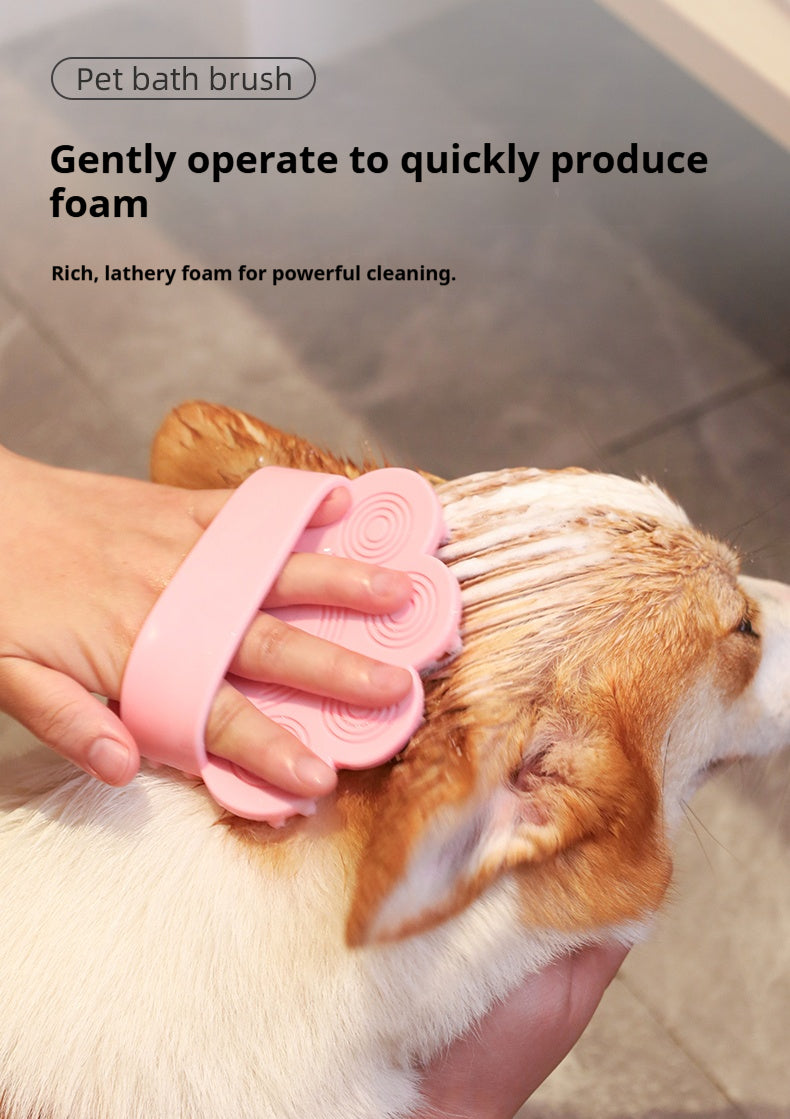 Mile High Life silicone pet bath and massage brush for dogs and cats — view 7