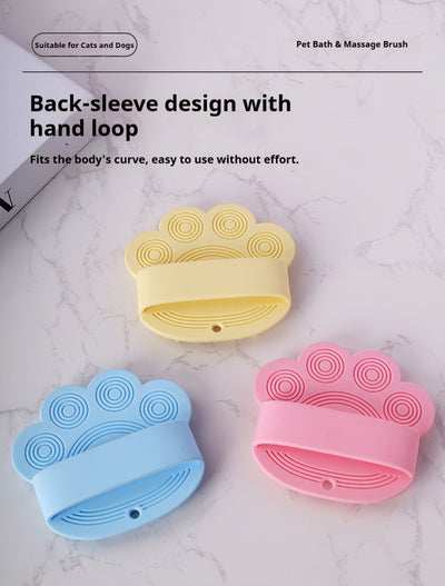 Mile High Life silicone pet bath and massage brush for dogs and cats — view 21