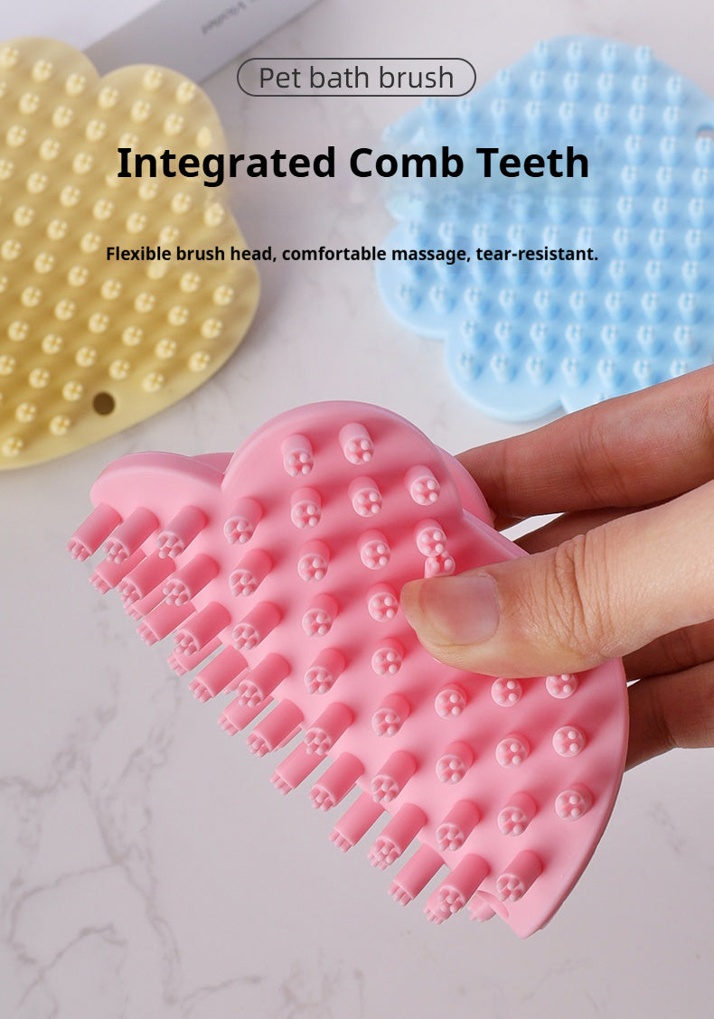 Mile High Life silicone pet bath and massage brush for dogs and cats — view 22