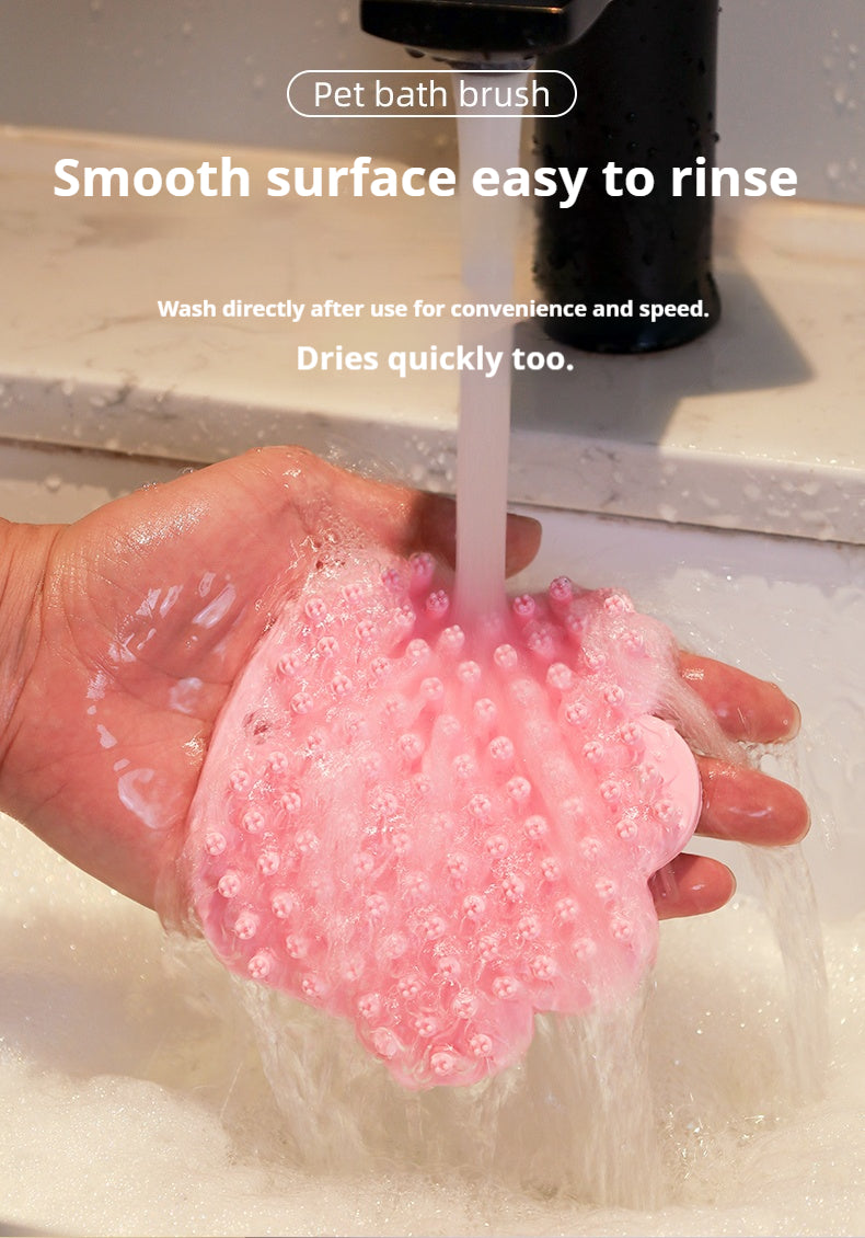 Mile High Life silicone pet bath and massage brush for dogs and cats — view 35