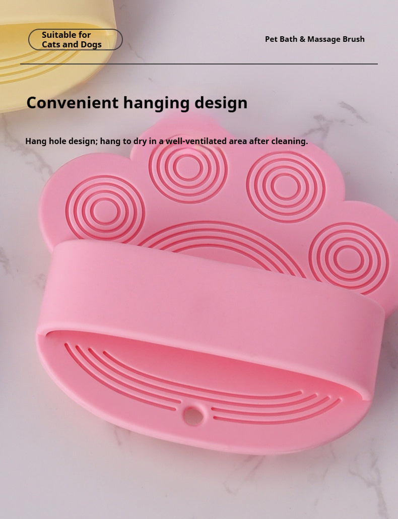 Mile High Life silicone pet bath and massage brush for dogs and cats — view 48