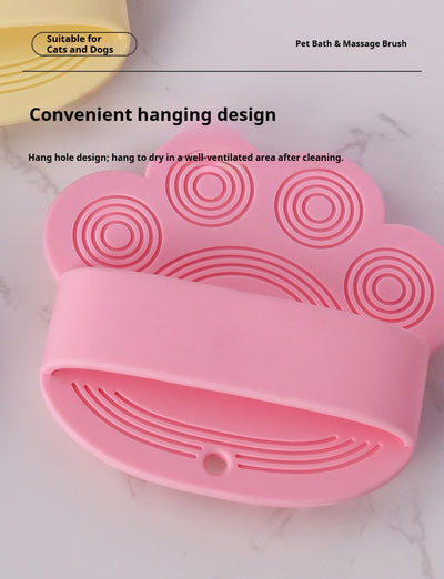 Mile High Life silicone pet bath and massage brush for dogs and cats — view 12