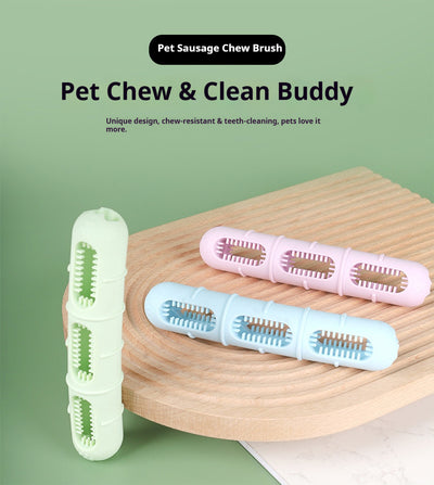 Mile High Life sausage-shaped durable dog chew toy — view 4