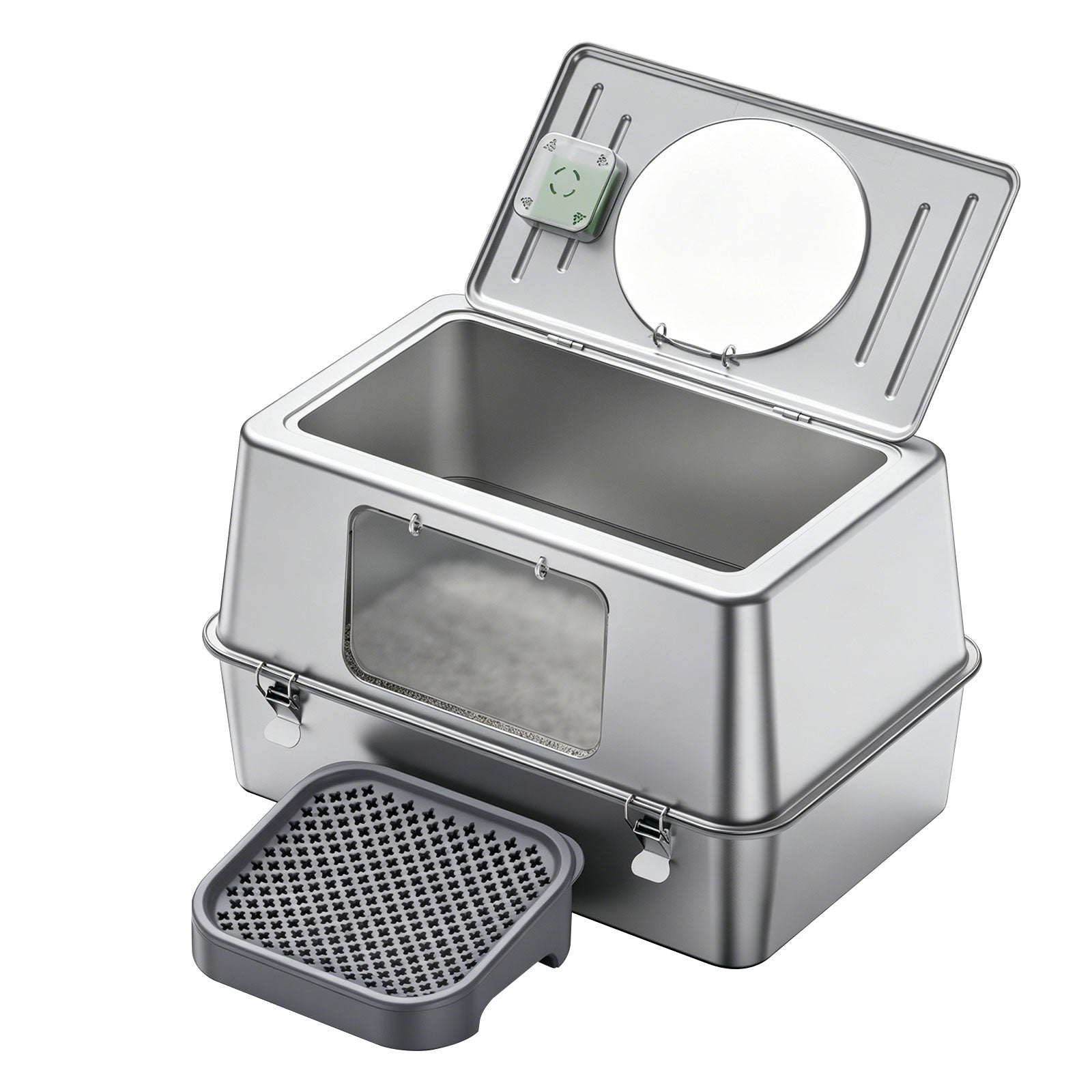 K1 Full Stainless Steel Cat Litter Box | Heavy-Duty Odor-Proof Pan – gallery 2