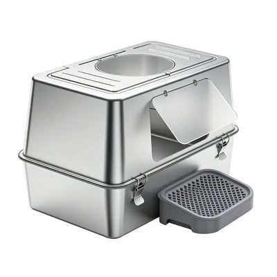 K1 Full Stainless Steel Cat Litter Box | Heavy-Duty Odor-Proof Pan – gallery 4