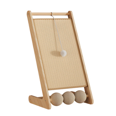 L-Shape Sisal Cat Scratcher with Interactive Ball Track – gallery 7