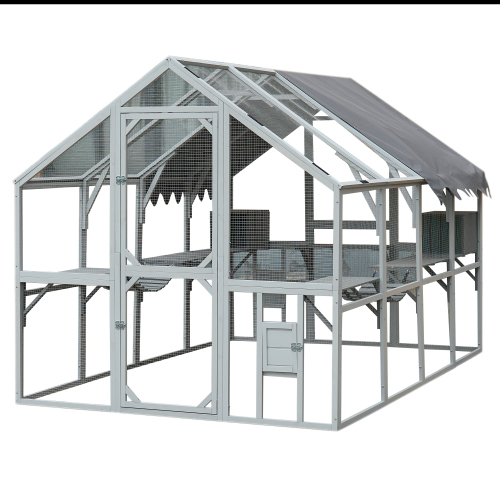 110-inch large outdoor cat fence catio enclosure, main product photo