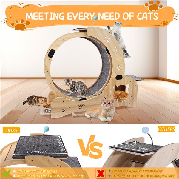 Mile High Life 6-in-1 indoor cat exercise wheel and sports device — view 7