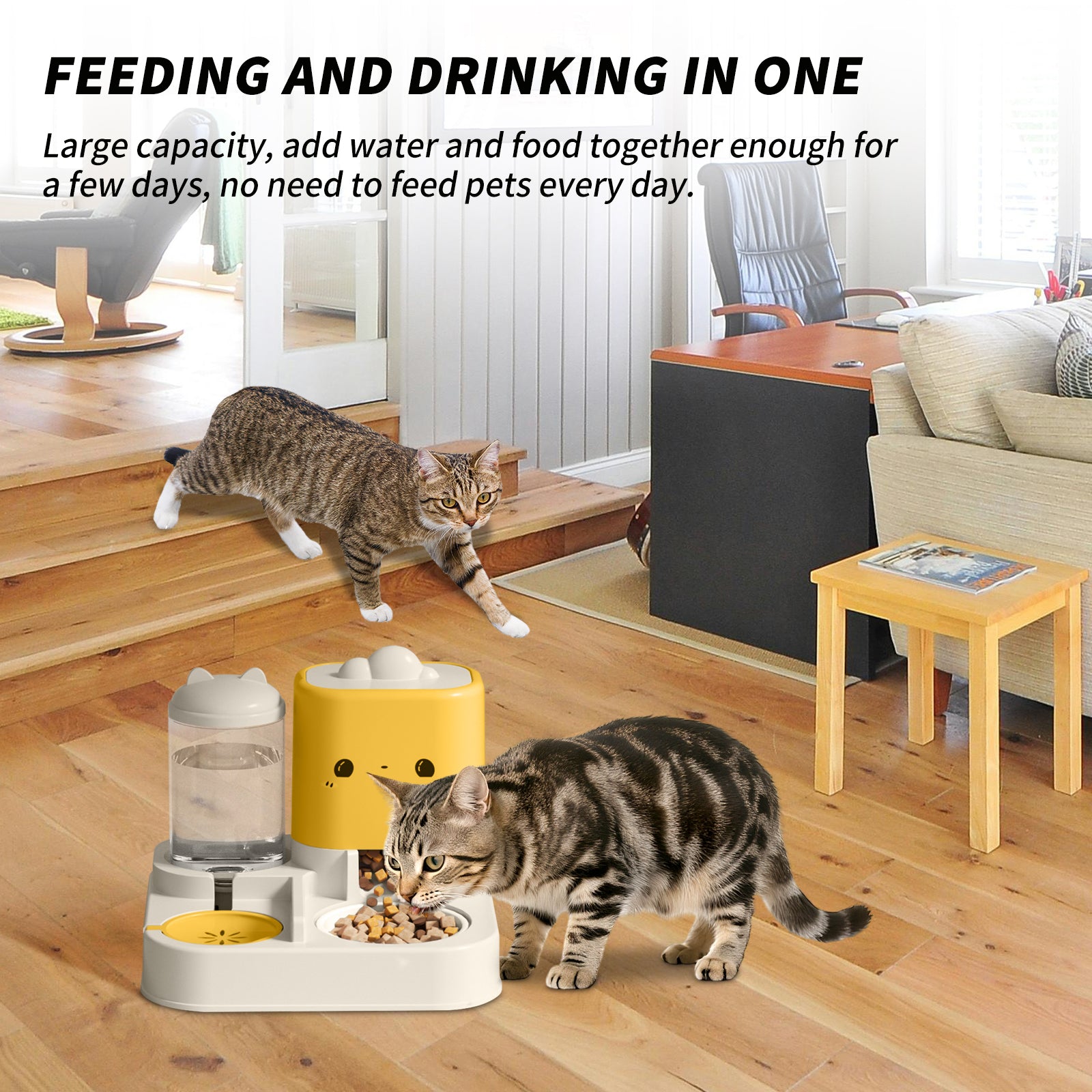Mile High Life cat-ear cartoon pet food and water feeder bowl — view 5