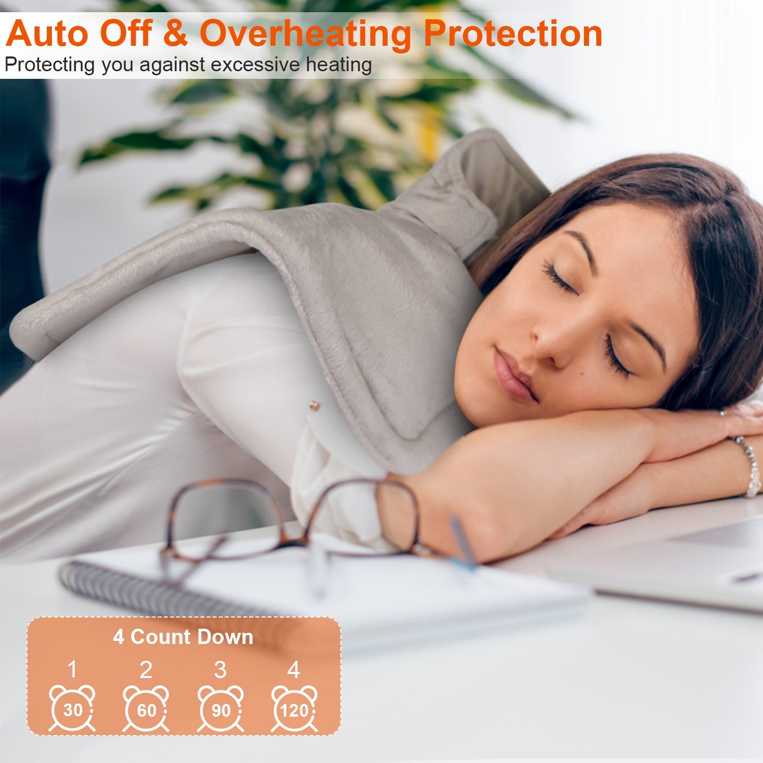 Large Weighted Heating Pad for Neck & Shoulders — 6 Heat / 4 Timer Modes – gallery 13