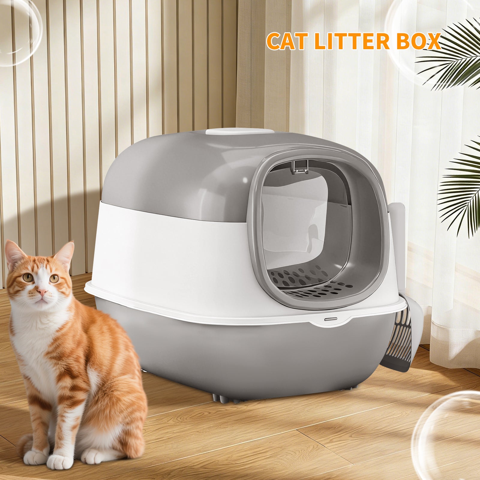 E24 Cat Litter Box | Open-Top Litter Pan in Grey or Pink – gallery 8