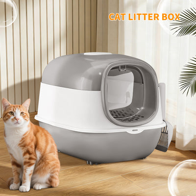 E24 Cat Litter Box | Open-Top Litter Pan in Grey or Pink – gallery 8